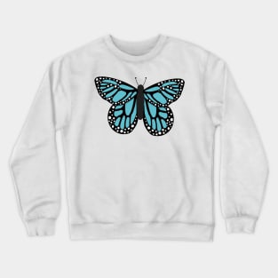 Light blue butterfly Crewneck Sweatshirt